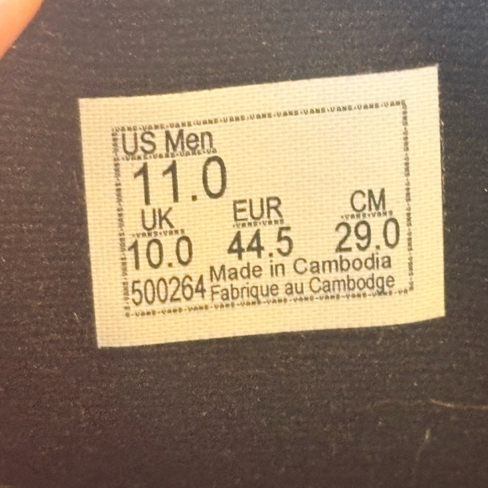 Vans Men's Adult Shoes, size 11 - Picture 3 of 3